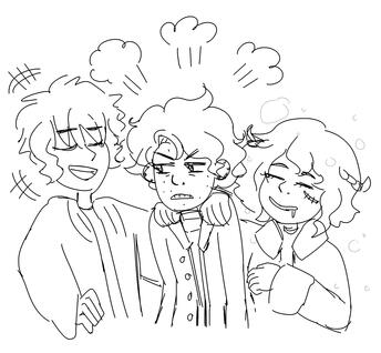 bust + uncolored + 2 chara